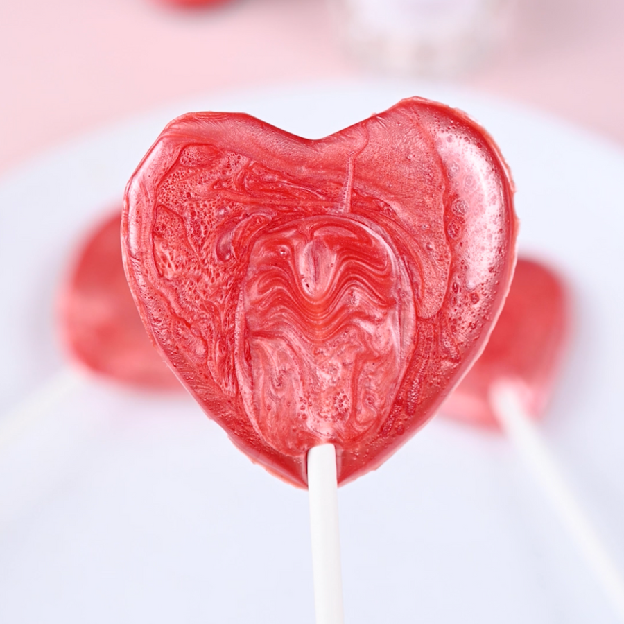 Heart Shaped Isomalt Lollipops Made Easy