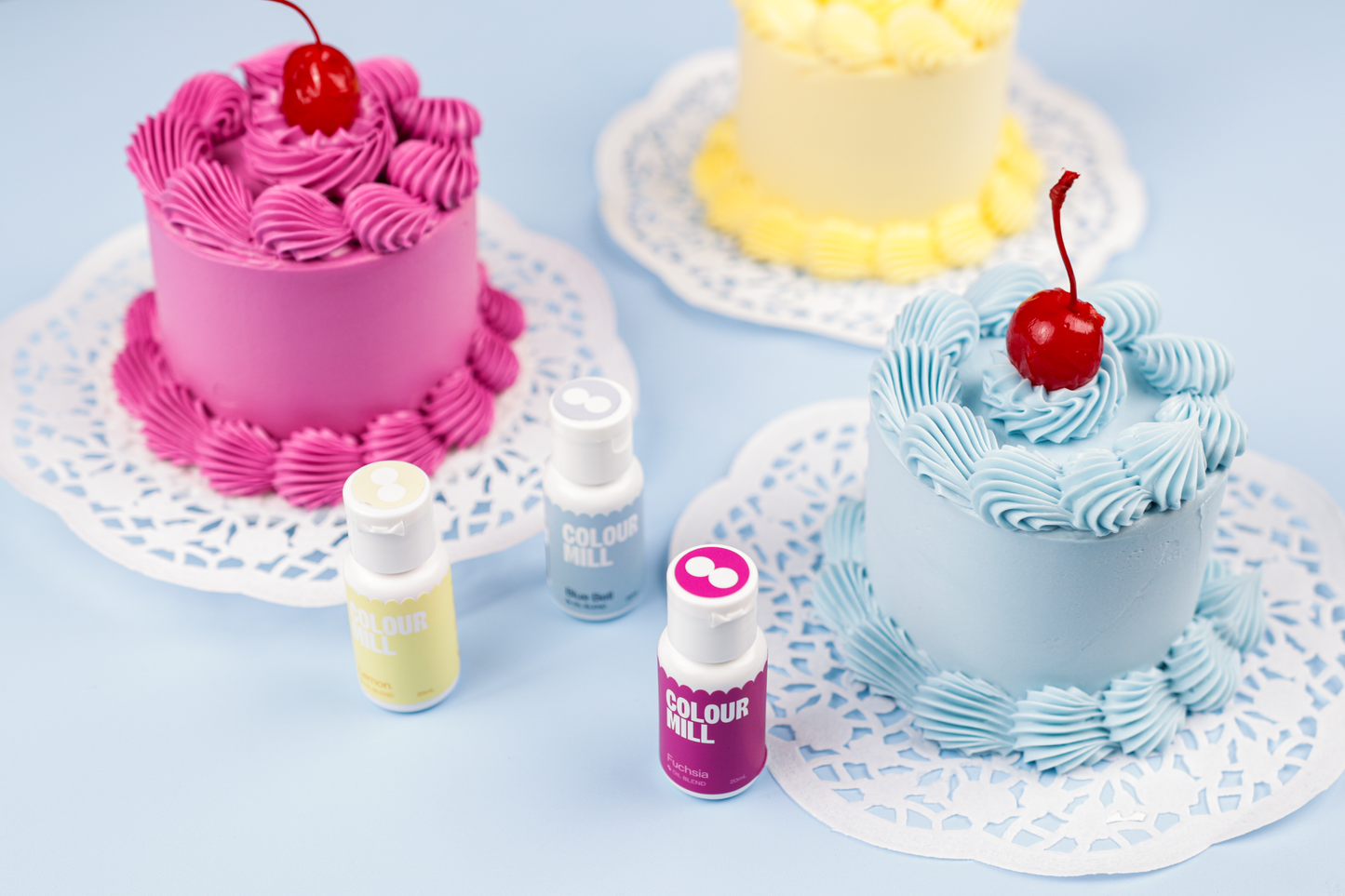 Trending Trio — Lemon, Blue Bell & Fuchsia