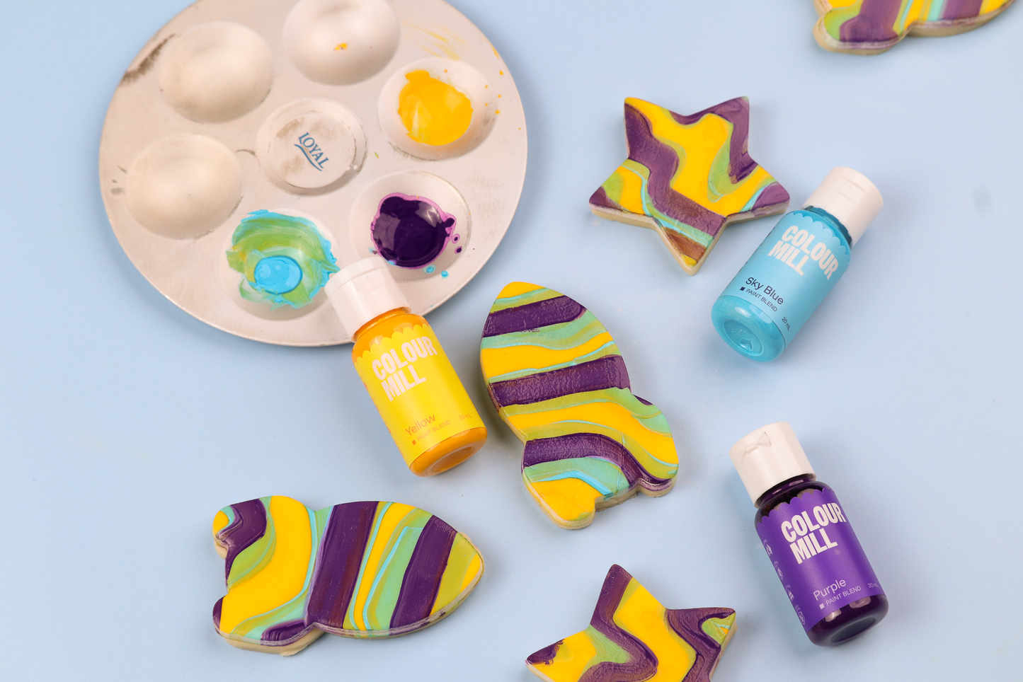 UK Trending Trio — Yellow, Purple & Sky Blue