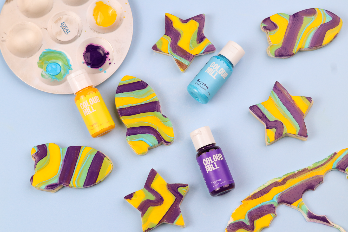 UK Trending Trio — Yellow, Purple & Sky Blue