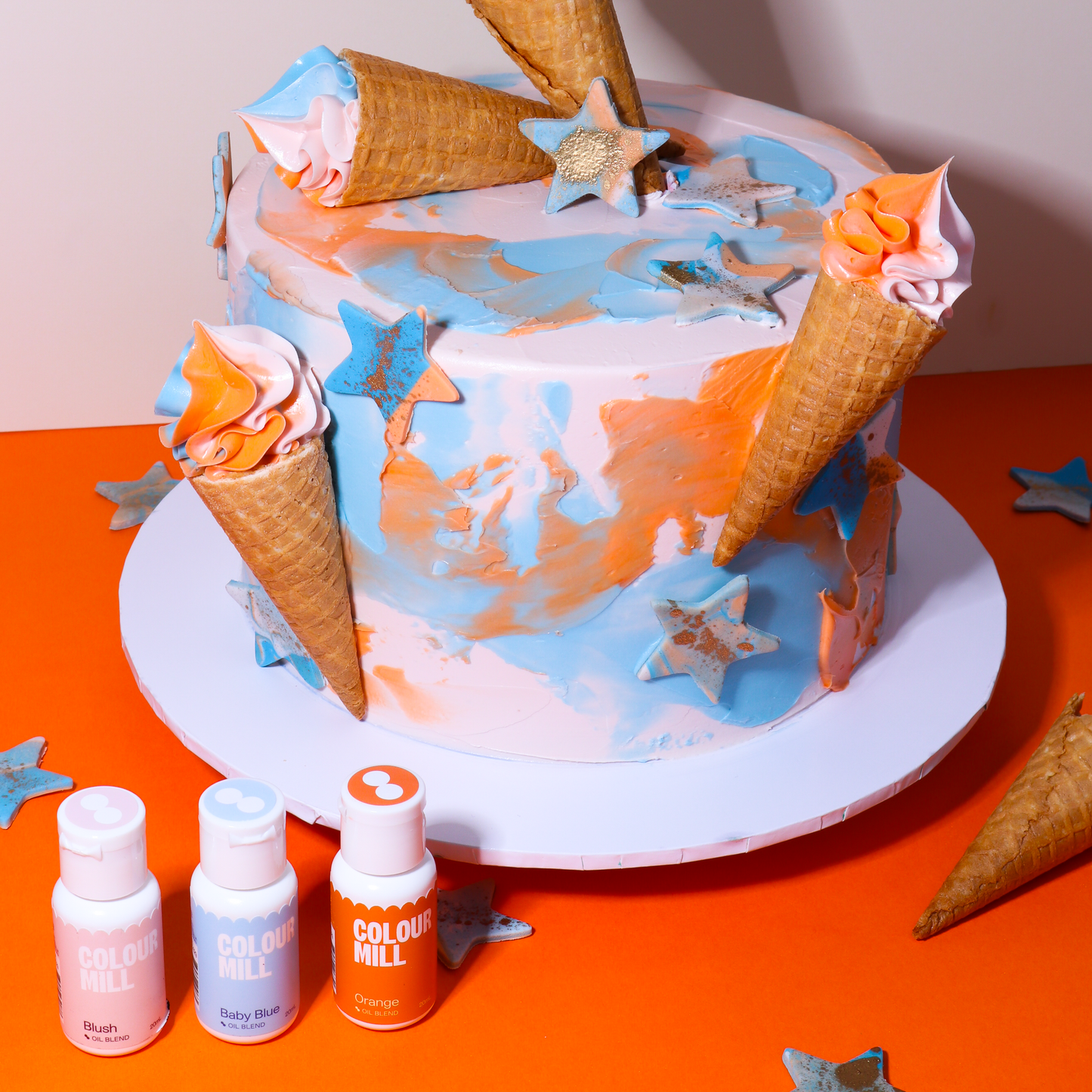 Trending Trio — Orange, Baby Blue & Blush
