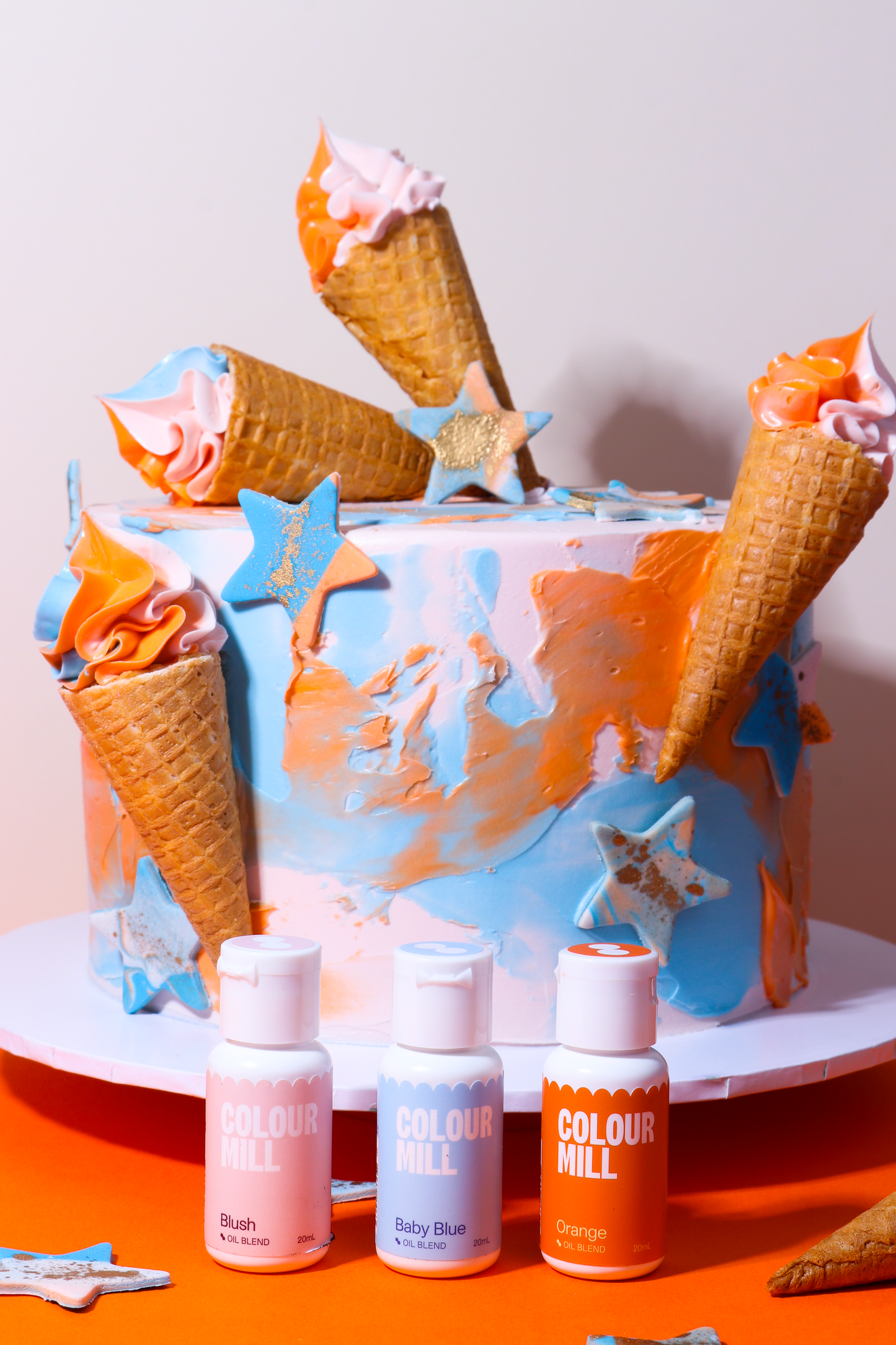 Colour Mill Trending Trio - Blush, Baby Blue and Orange Oil Blend oil-based food colouring