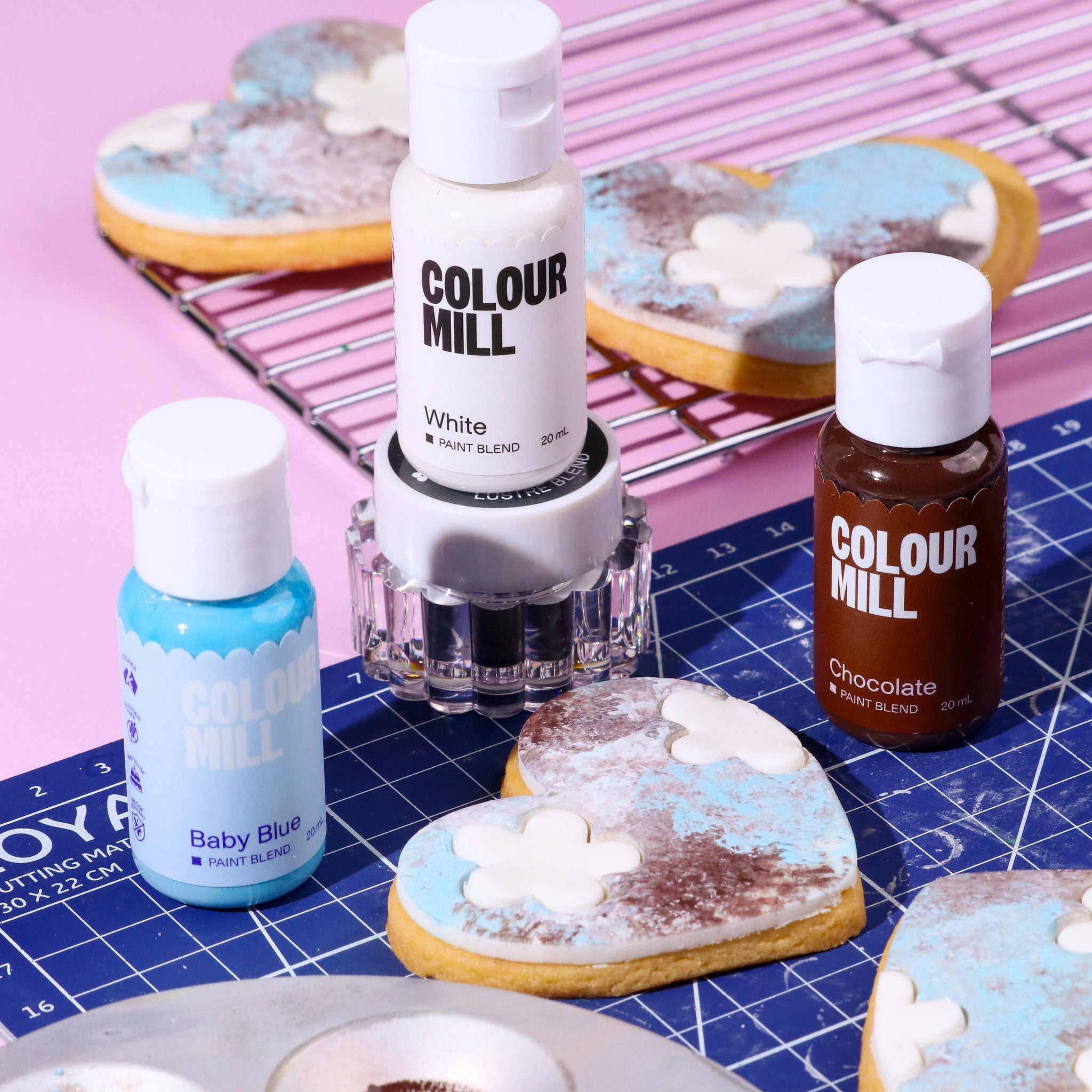 Trending Trio — Chocolate, Baby Blue & White