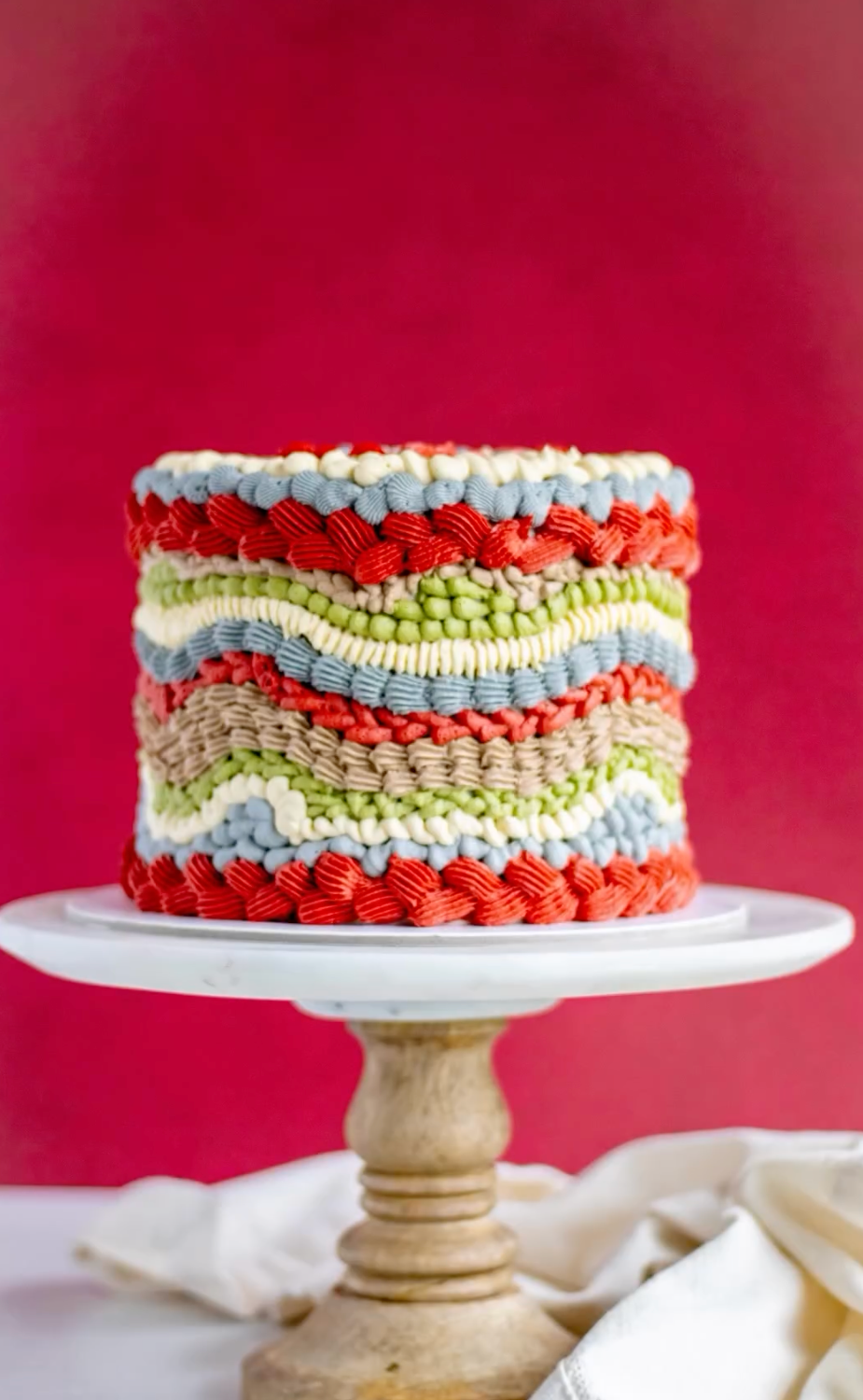 Sweater decorated cake coloured buttercream using Colour Mill Merlot Oil Blend