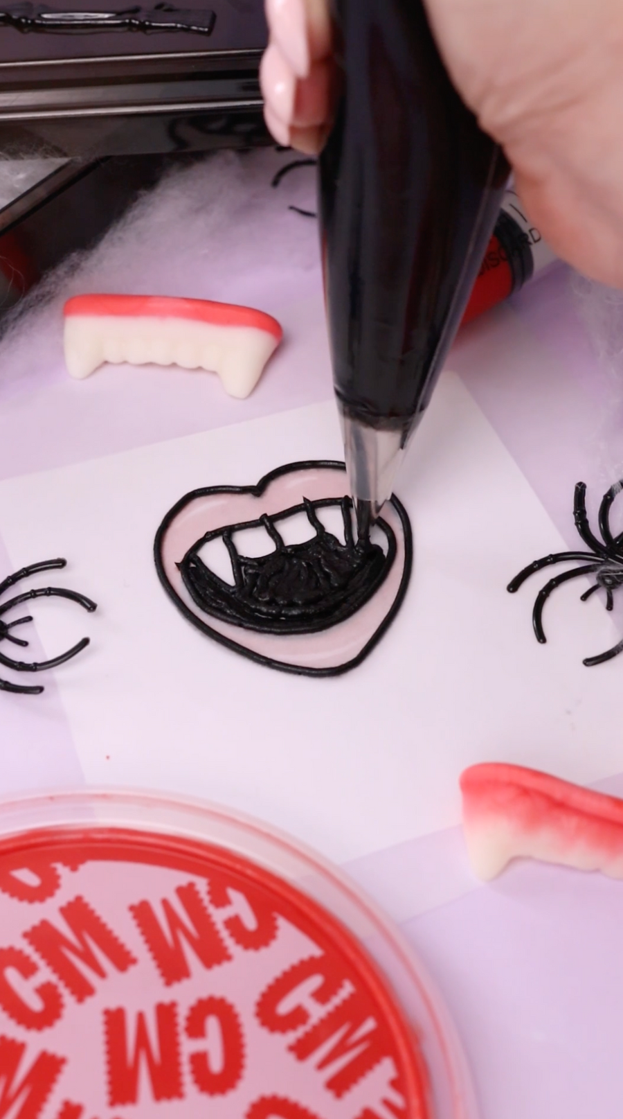 Colour Mill | Vampire Fang Cupcake Decorating Guide